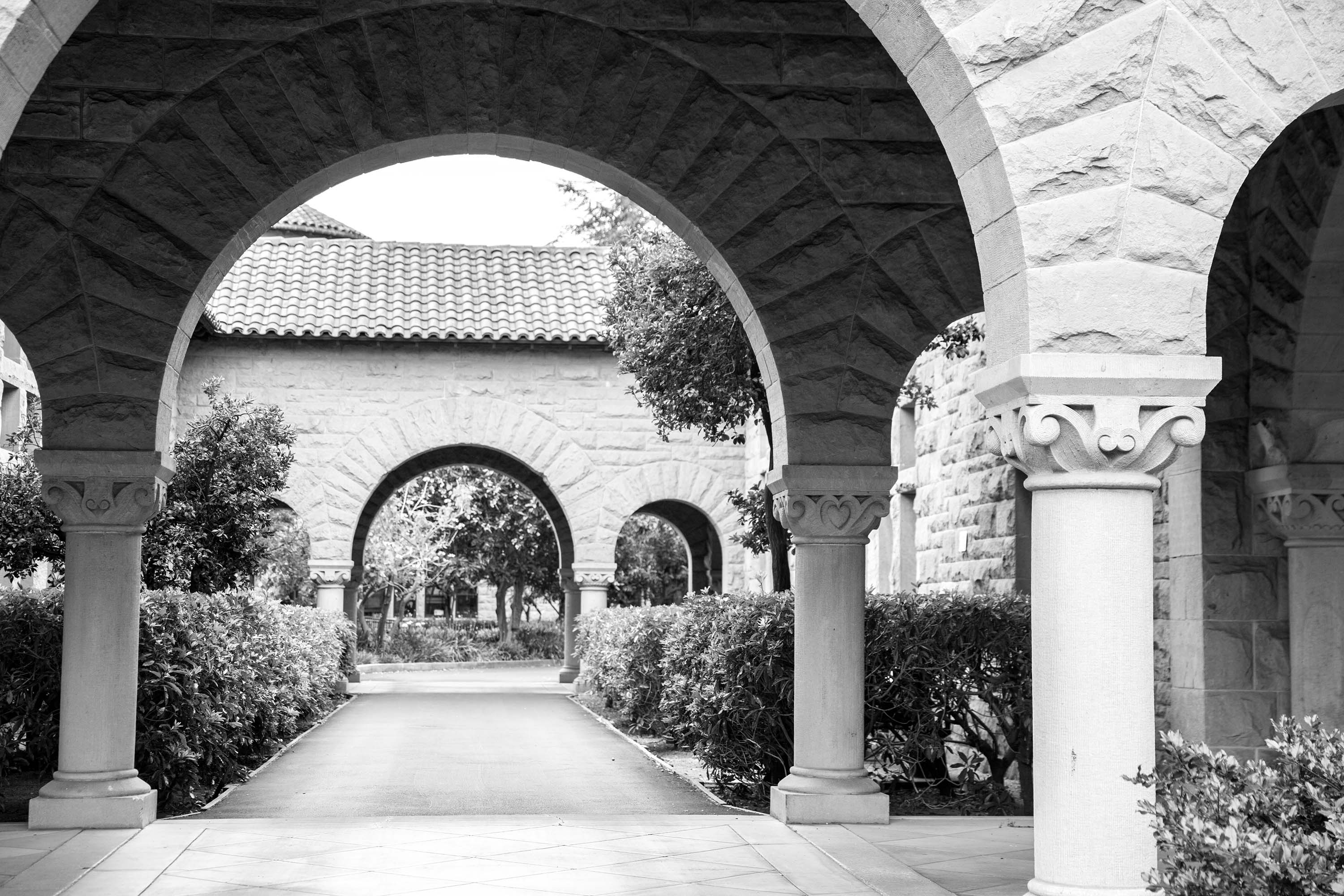 Photo outside of Stanford halls